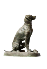 Maison Leon Van den Bogaert Elegantes Paar Jagdhunde Aus Messing.