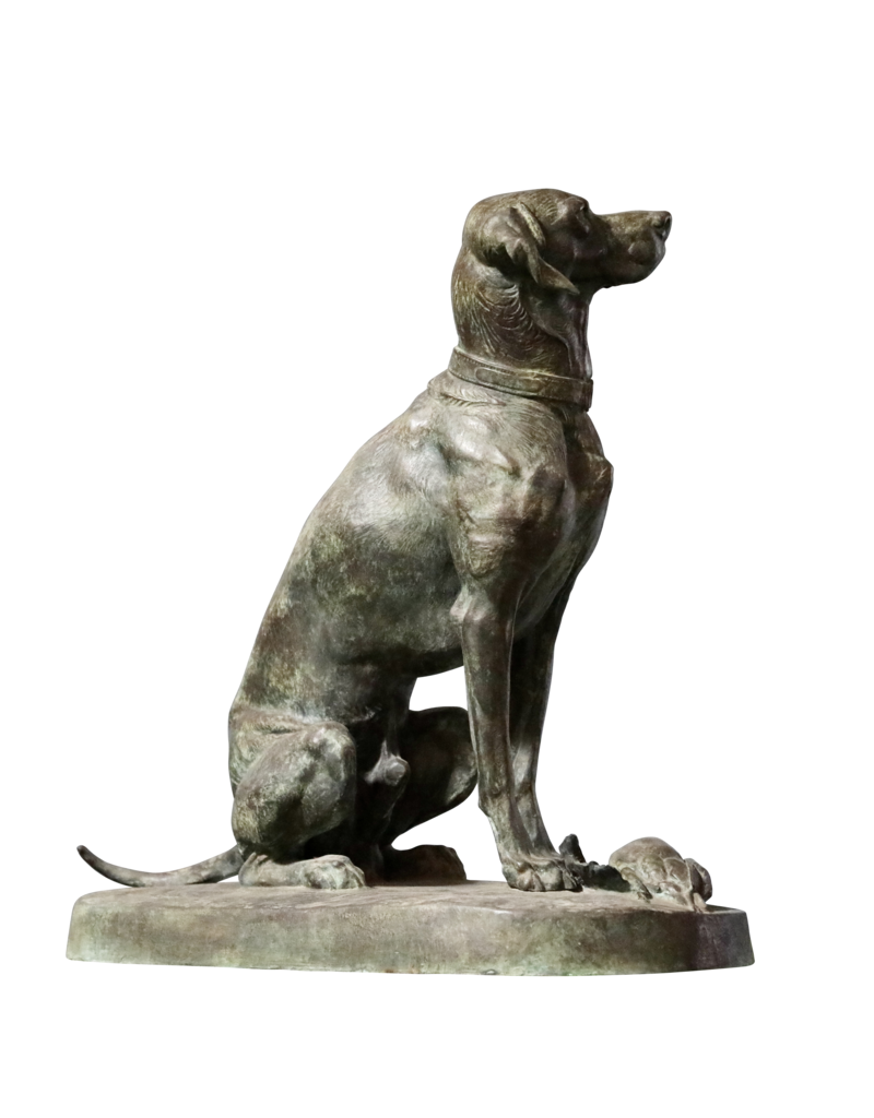 Maison Leon Van den Bogaert Elegante Par De Perros De Caza En Latón