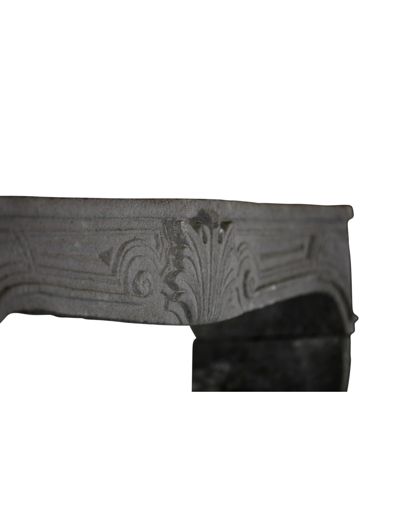 Maison Leon Van den Bogaert Eleganter französischer rustikaler Kamin in lavastein
