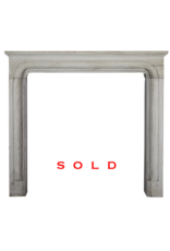 Square Firebox Limestone Antique Fireplace Surround