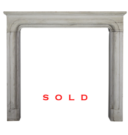 Square Firebox Limestone Fireplace Surround