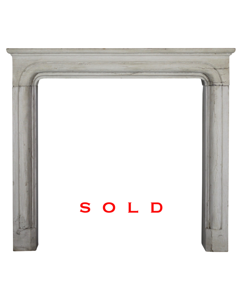 Square Firebox Limestone Antique Fireplace Surround