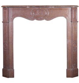 Maison Leon Van den Bogaert Small Classic French Marble Stone Fireplace Mantle