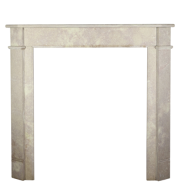 Maison Leon Van den Bogaert Small French Marble Stone Fireplace Mantle