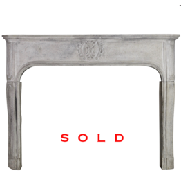 Chique French Antique Limestone Fireplace Surround