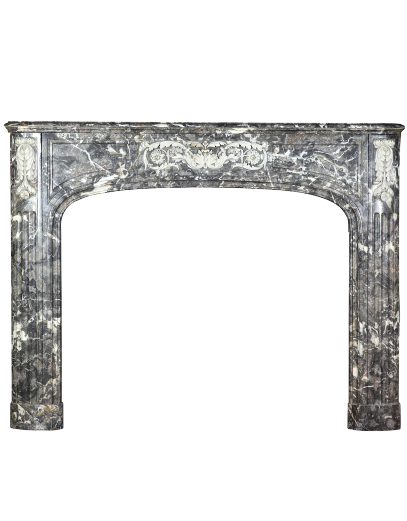 Maison Leon Van den Bogaert Chic Belgian 18th Century Vintage Fireplace Mantel