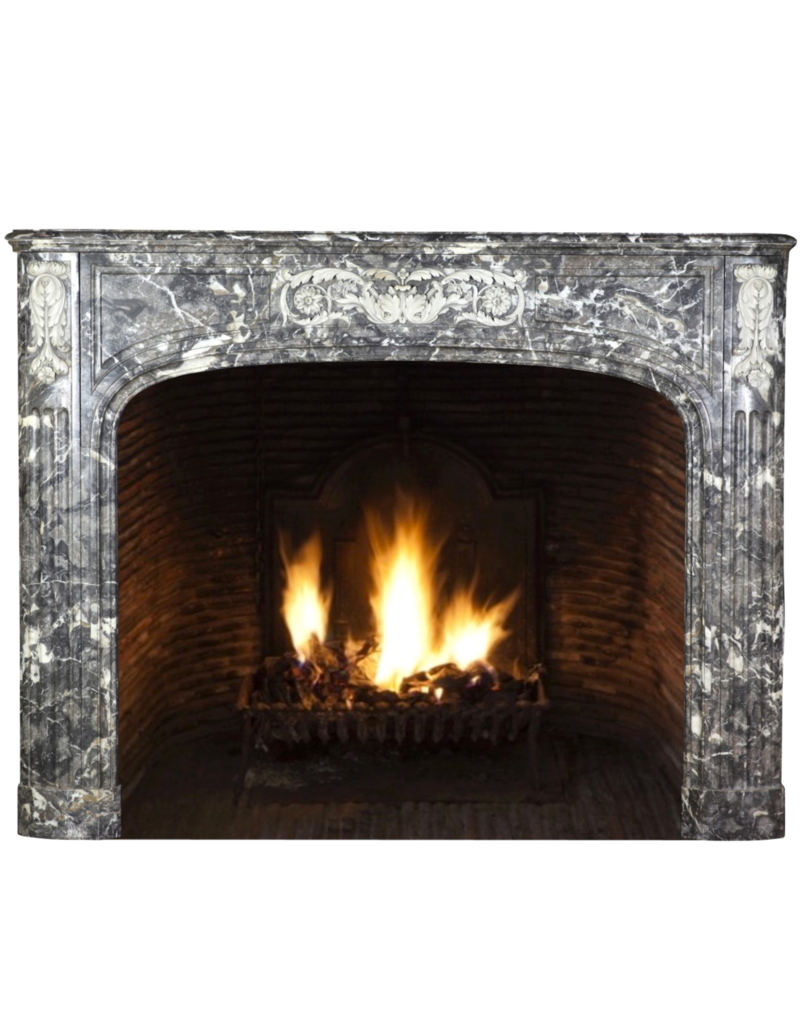 Maison Leon Van den Bogaert Chic Belgian 18th Century Vintage Fireplace Mantel