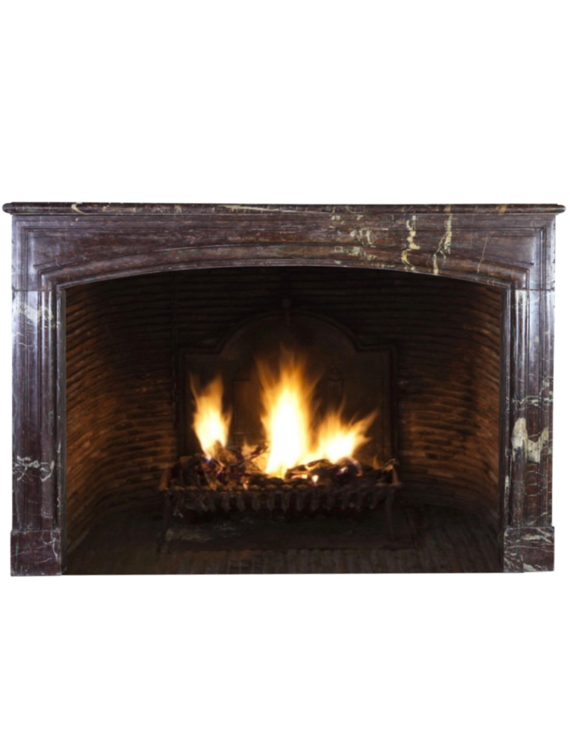 Maison Leon Van den Bogaert Chic Antique Marble Fireplace Surround