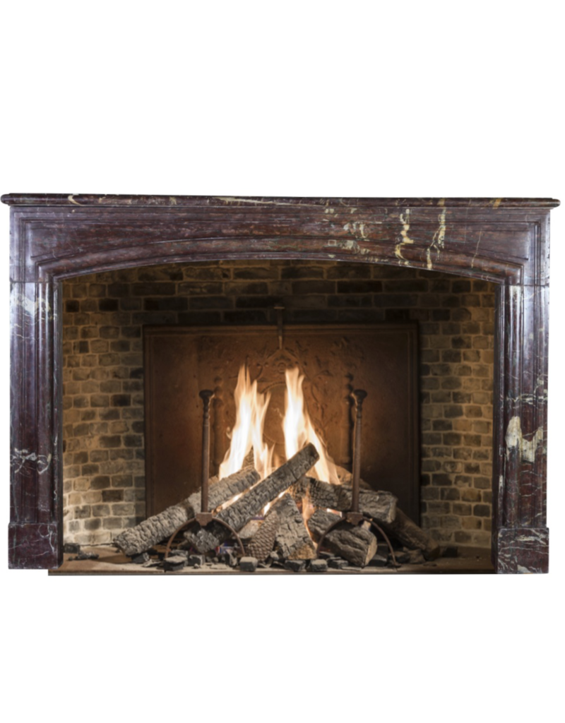 Maison Leon Van den Bogaert Chic Antique Marble Fireplace Surround