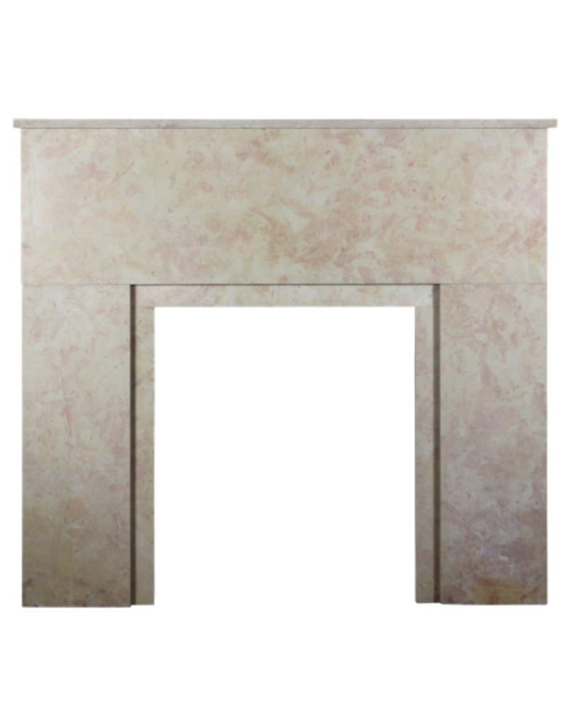 Maison Leon Van den Bogaert Französischer Art-déco-Kamin aus Rose-Liseron-Marmor