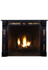 Maison Leon Van den Bogaert Black Belgian Marble Decorative Fireplace Surround