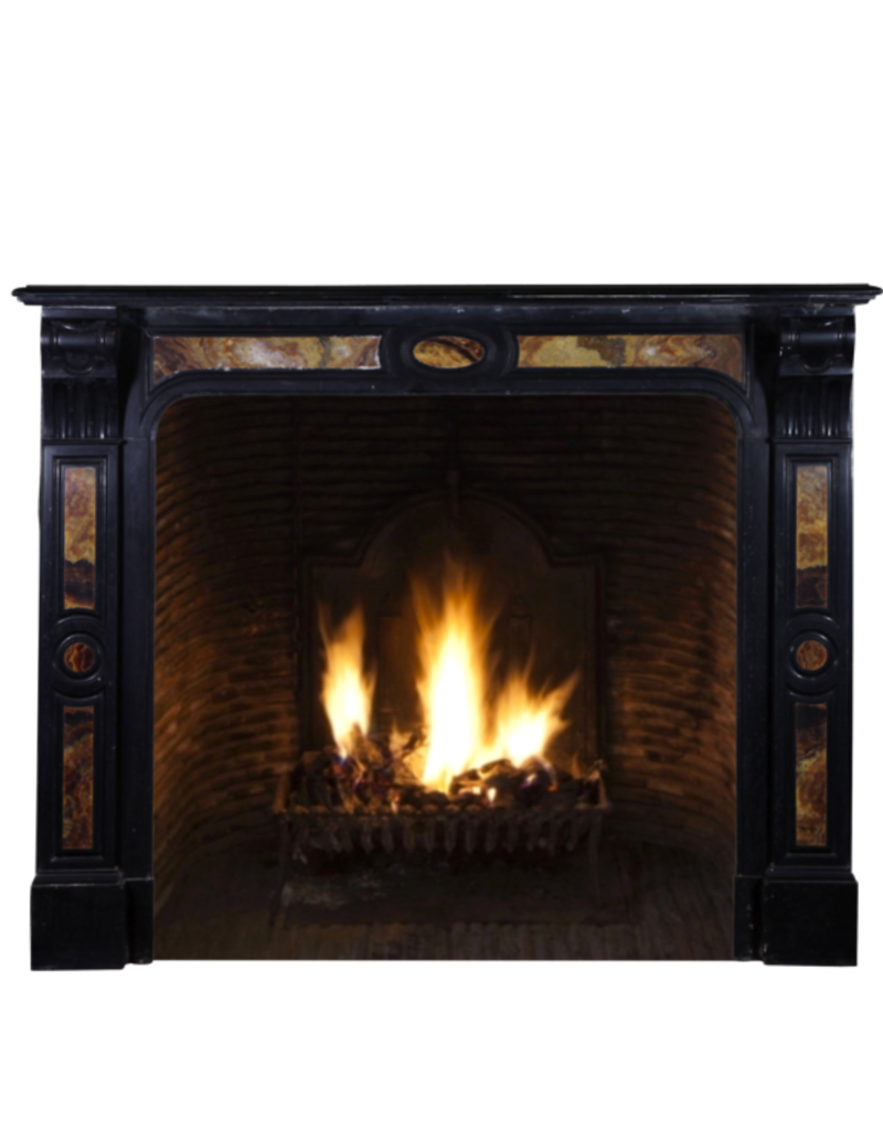 Black Belgian Marble Decorative Fireplace Surround