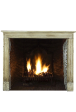 Small French Country Style Limestone Fireplace Surround