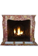 Rich French Pompadour Style Vintage Fireplace