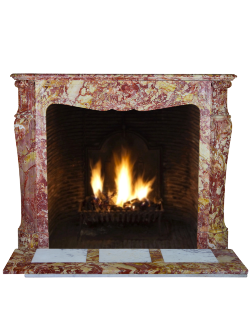 Rich French Pompadour Style Vintage Fireplace