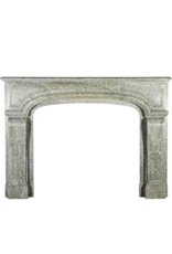 French Campan Vert Marble Vintage Fireplace Surround