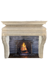 French Rustic Country Style Bicolor Hard Stone Fireplace Surround