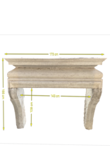 French Rustic Country Style Bicolor Hard Stone Fireplace Surround