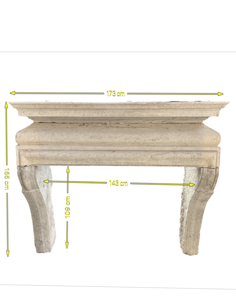 French Rustic Country Style Bicolor Hard Stone Fireplace Surround