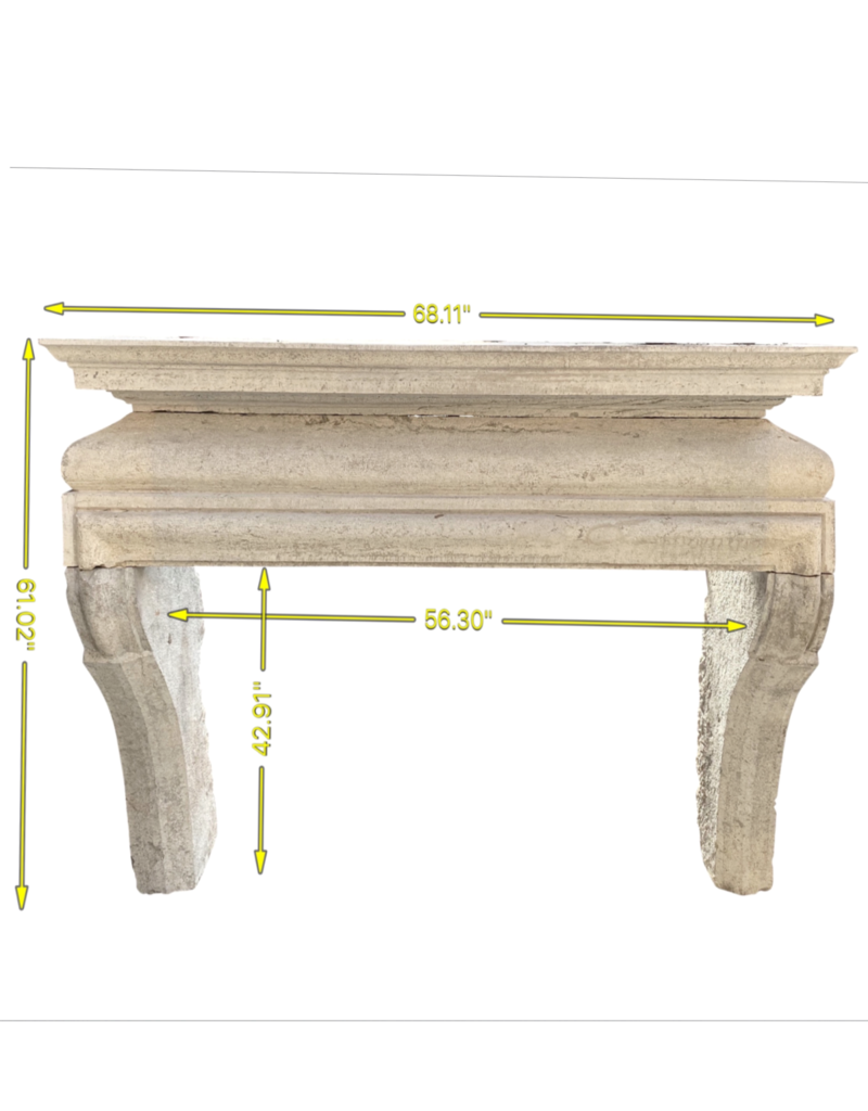 French Rustic Country Style Bicolor Hard Stone Fireplace Surround