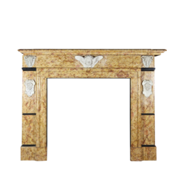 Maison Leon Van den Bogaert Classical Belgian Style Vintage Marble Fireplace Mantel