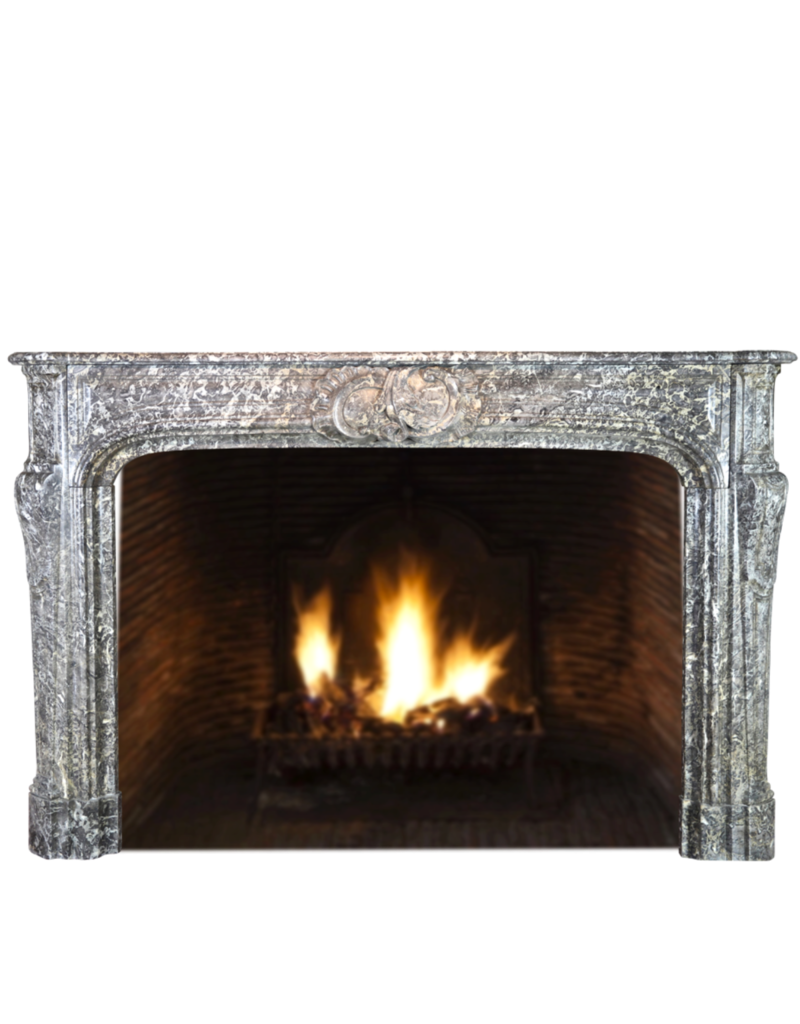 Grand Belgian Antique Marble Fireplace Surround