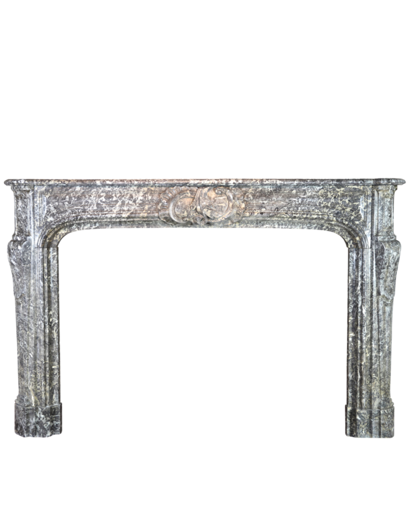 Grand Belgian Antique Marble Fireplace Surround