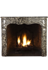 Small Belgian Pearl Antique Fireplace Surround