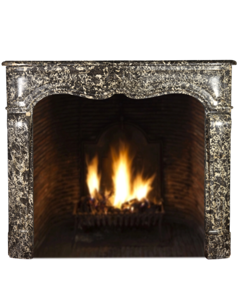 Small Belgian Pearl Antique Fireplace Surround