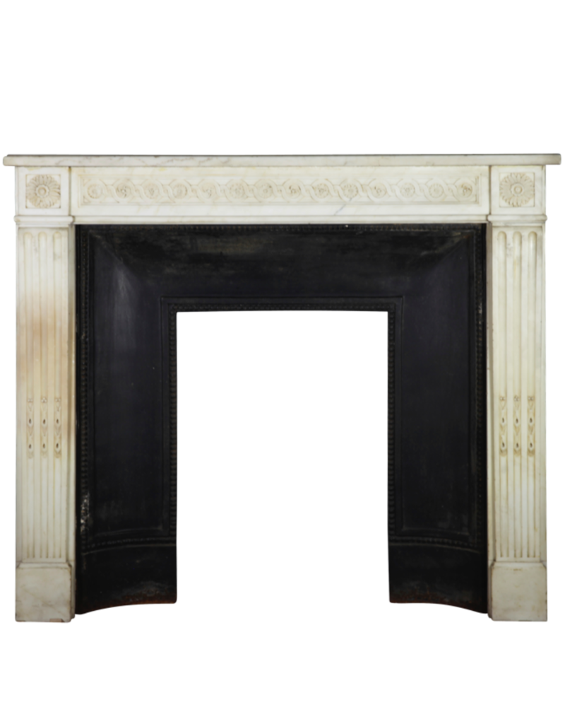 Small Louis XVI Style French Classic Antique Fireplace Surround