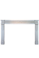 18Th Century Chique French Fireplace Surround In White Statuary Marble