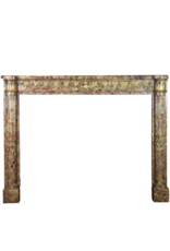 Elegant French Chique Brêche Marble Vintage Fireplace Surround