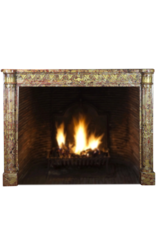 Maison Leon Van den Bogaert Elegant French Chic Brêche Marble Vintage Fireplace Surround