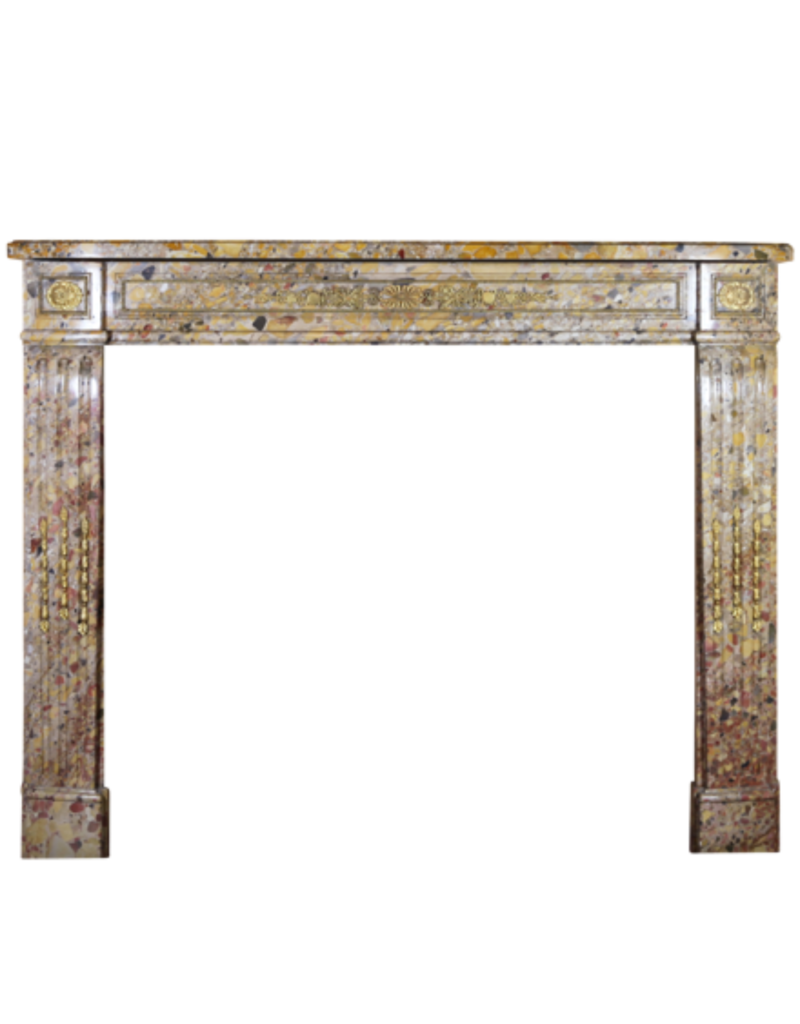 French Classic Chique Louis XVI Period Vintage Fireplace Surround