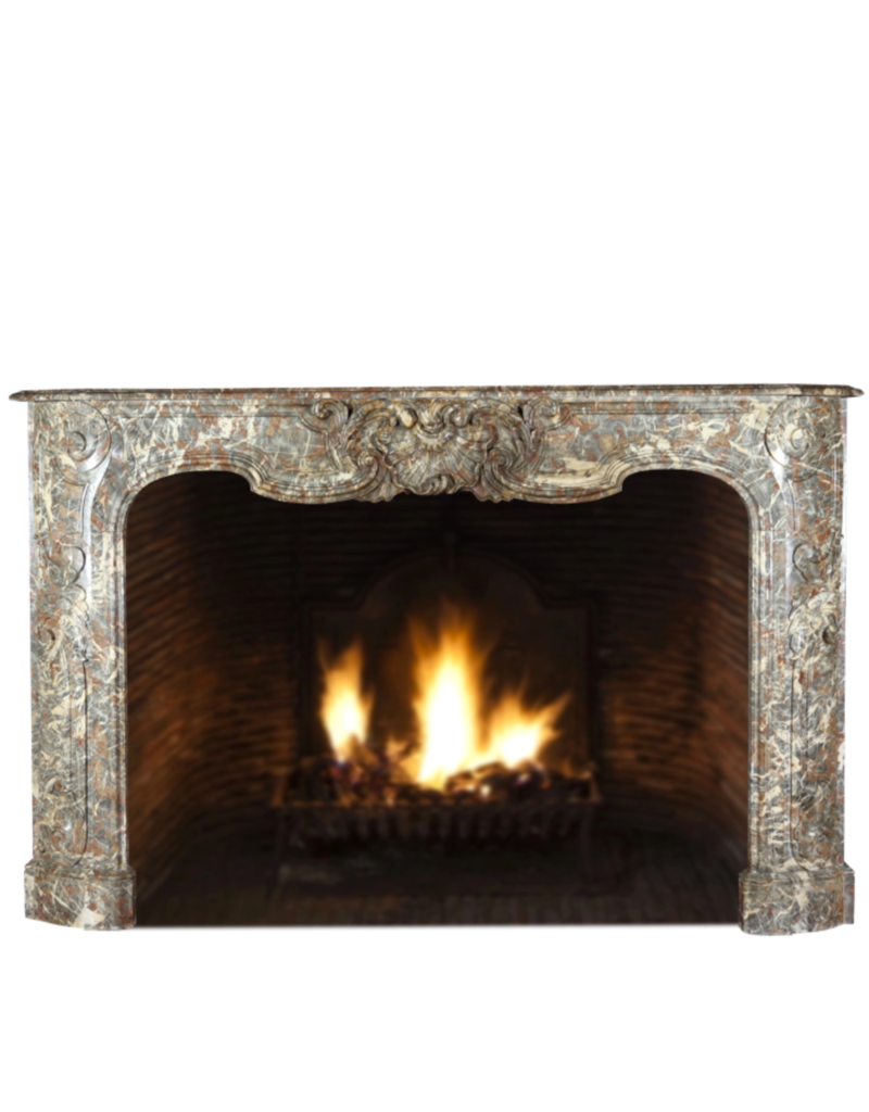Exceptional Wide Classic Belgian Antique Fireplace Surround