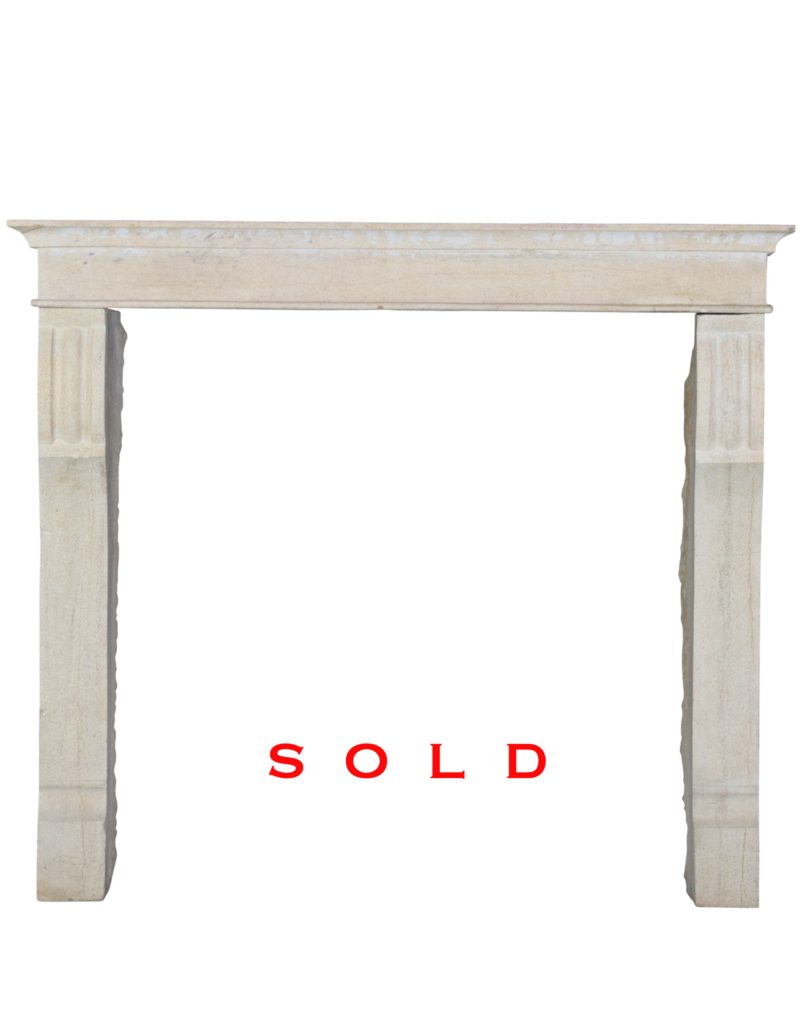 Maison Leon Van den Bogaert Small European Fireplace Surround In Stone For Timeless Interiors
