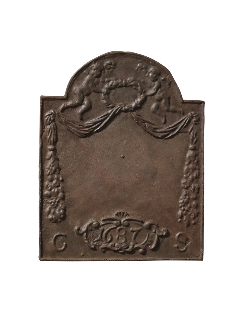 Elegant Louis XVI Style Decorative Cast Iron Plate