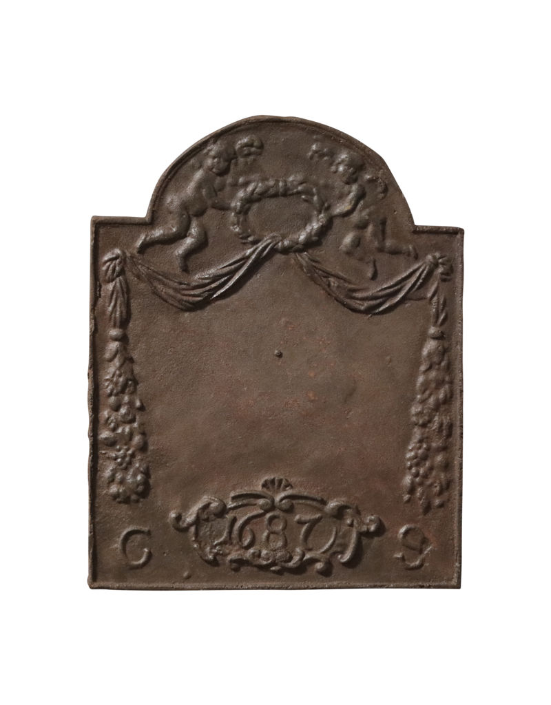 Maison Leon Van den Bogaert Elegante Placa Decorativa De Hierro Fundido De Estilo Luis XVI
