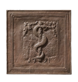 Maison Leon Van den Bogaert Cast Iron Plate With Greek Asklepios Symbol