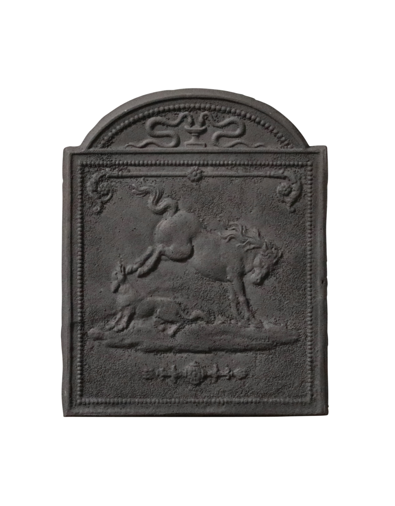 Maison Leon Van den Bogaert Plaque De Foyer En Fonte Avec Cheval Sauvage