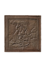 Plaque De Cheminée Avec Un Chien Chassant Les Enfants