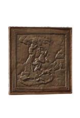 Plaque De Cheminée Avec Un Chien Chassant Les Enfants