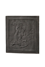 Plaque De Cheminée Avec Un Chien Chassant Les Enfants