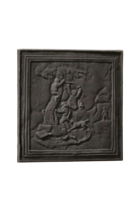 Plaque De Cheminée Avec Un Chien Chassant Les Enfants