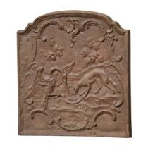 Maison Leon Van den Bogaert Plaque De Cheminée Avec La Fable Du Renard Et De La Cigogne