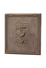 Maison Leon Van den Bogaert Bâton d'Asclépios - plaque de cheminée