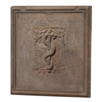 Maison Leon Van den Bogaert Bâton d'Asclépios - plaque de cheminée