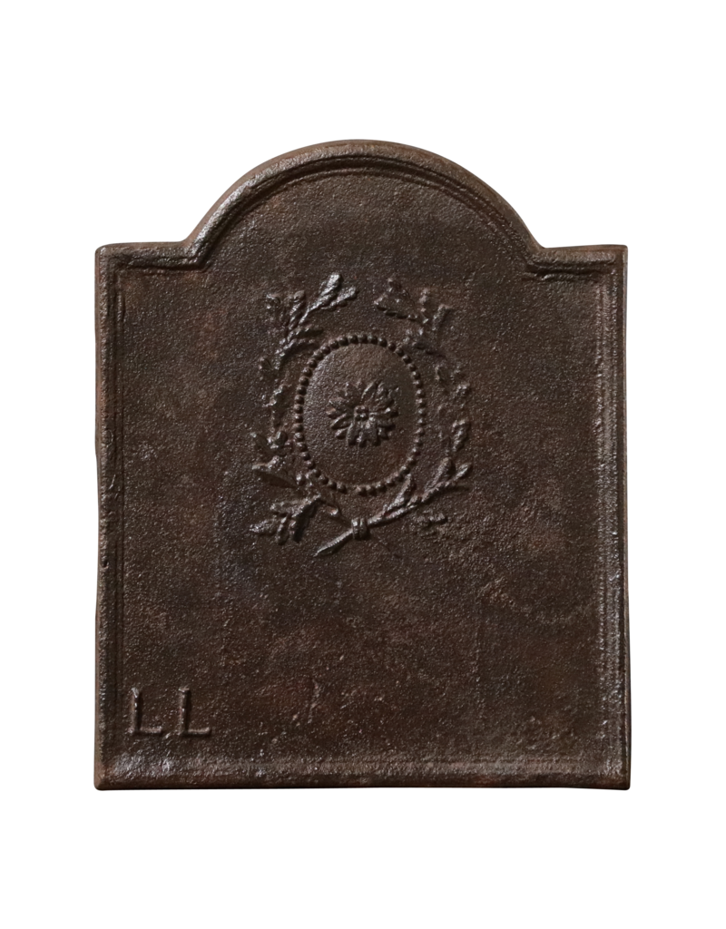 Élégante Plaque De Cheminée Française Aux Initiales Ll