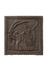 Maison Leon Van den Bogaert Plaque De Cheminée Carrée En Fonte