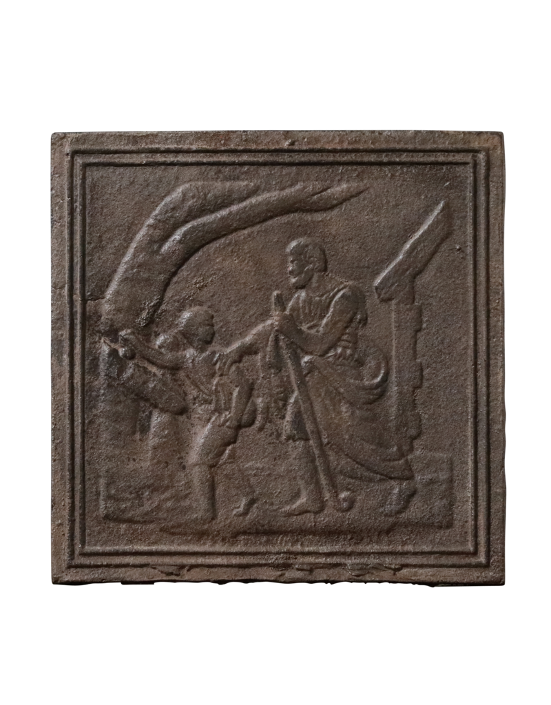 Maison Leon Van den Bogaert Plaque De Cheminée Carrée En Fonte